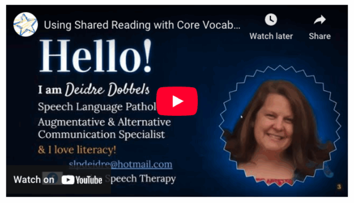 Using Shared Reading with Core Vocabulary in the Early Childhood Classroom video screenshot