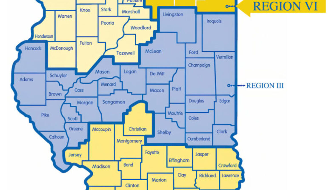 Map of STAR NET Illinois Regions