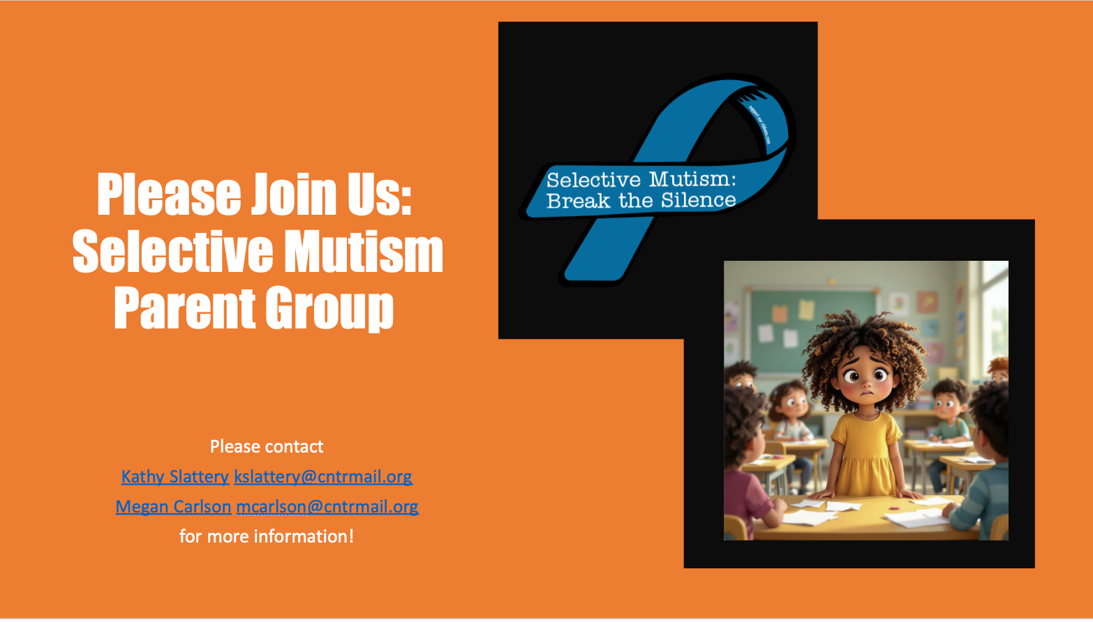 Selective Mutism Parent Group Ad